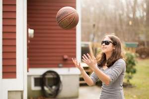 sofia playing basketball