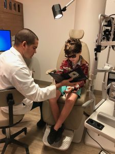 9-year-old Creed Pettit being tested at Bascom Palmer Eye Institute in Miami in advance of his gene therapy treatment with LUXTURNA. The treatment will reverse Creed's vision loss due to Leber congenital amaurosis with a mutation of the RPE65 gene.
