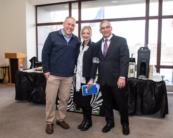 State Rep. Joe Aresimowicz, Greta Stifel and state Sen. Len Fasano