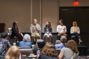 Wide shot of Laura Manfre, Lee St. Arnaud, Elle St. Arnaud, Jack Morris, Leslie Morris